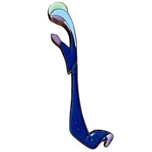 Terra-cotta glazed praying nun decor art signed 9” (flaw)